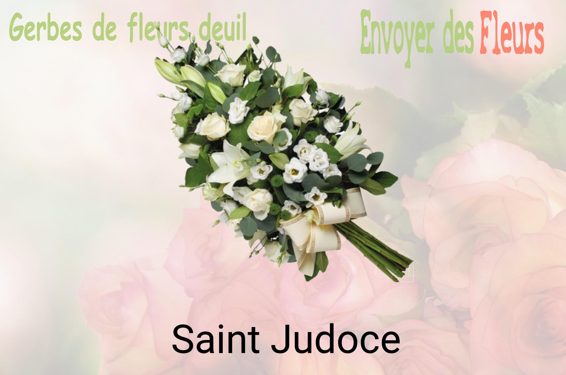 Gerbe de fleurs de deuil livrée à Saint-Judoce